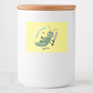 Etiqueta Para Comida Ilustracion personalizado de insectos de cricket v