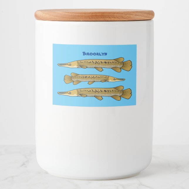 Etiqueta Para Comida Ilustracion personalizado de lagarto (Anverso)