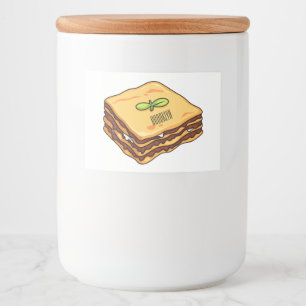 Etiqueta Para Comida Ilustracion personalizado de Lasagna