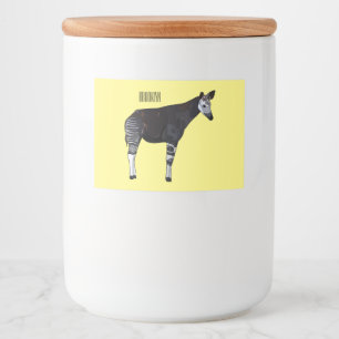 Etiqueta Para Comida Ilustracion personalizado de Okapi