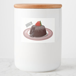 Etiqueta Para Comida Ilustracion personalizado de pastelitos de lava de