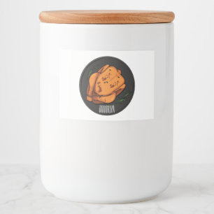 Etiqueta Para Comida Ilustracion personalizado de pollo asado