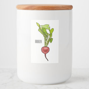 Etiqueta Para Comida Ilustracion personalizado de Radish