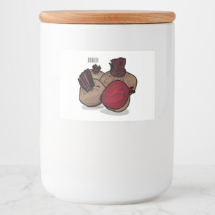 Etiqueta Para Comida Ilustracion personalizado de remolacha