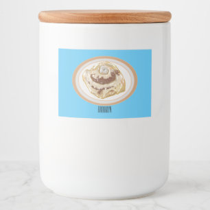 Etiqueta Para Comida Ilustracion personalizado de rollo de canela