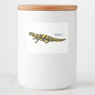 Etiqueta Para Comida Ilustracion personalizado de salamandra tigre