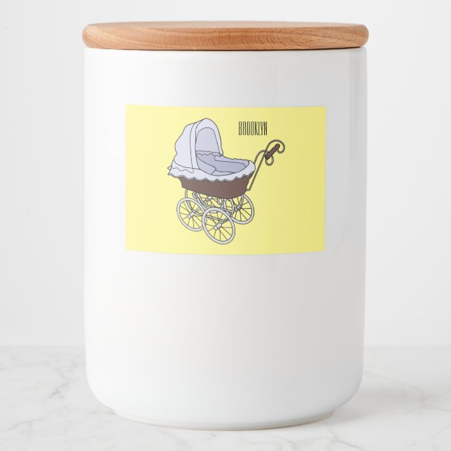 Etiqueta Para Comida Ilustracion personalizado de Stroller (Anverso)