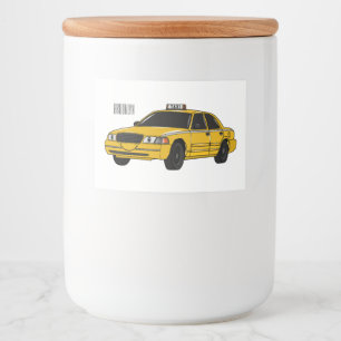 Etiqueta Para Comida Ilustracion personalizado de taxi