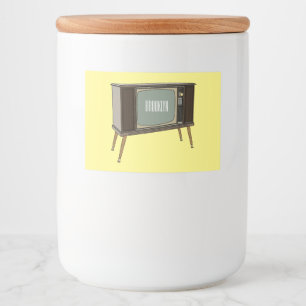 Etiqueta Para Comida Ilustracion personalizado de televisión