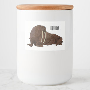 Etiqueta Para Comida Ilustracion personalizado de Walrus