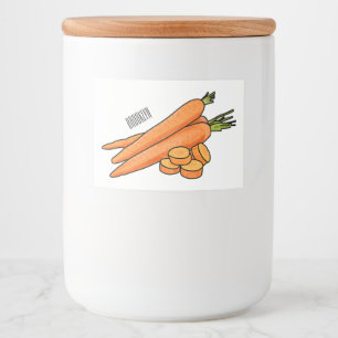 Etiqueta Para Comida Ilustracion personalizado de zanahoria