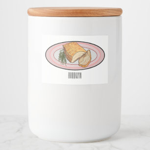 Etiqueta Para Comida Ilustracion personalizado del vientre de cerdo asa