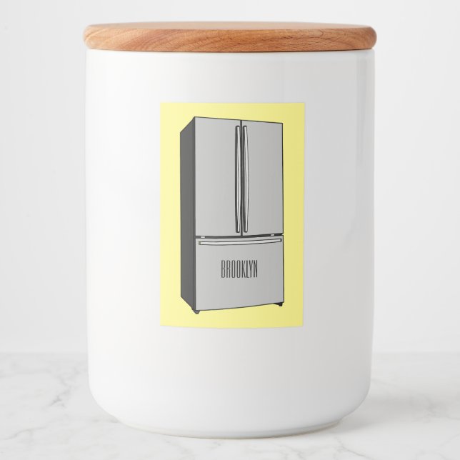 Etiqueta Para Comida Ilustracion personalizado frigorífico de puerta fr (Anverso)