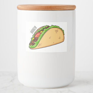 Etiqueta Para Comida Ilustracion personalizado Taco