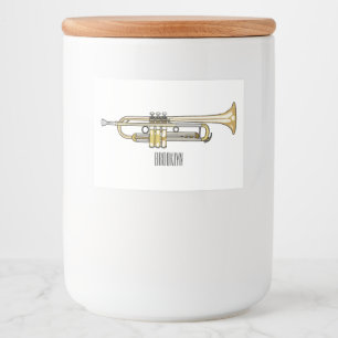 Etiqueta Para Comida Ilustracion personalizado Trumpet