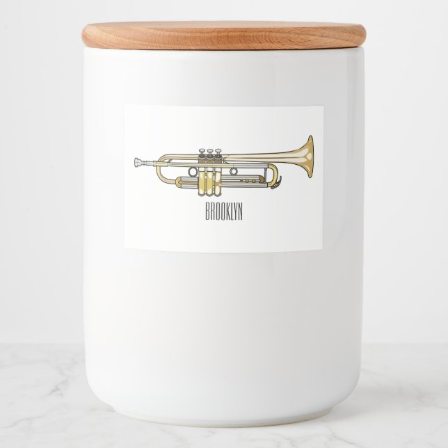 Etiqueta Para Comida Ilustracion personalizado Trumpet (Anverso)