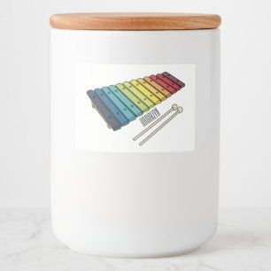Etiqueta Para Comida Ilustracion personalizado xilófono