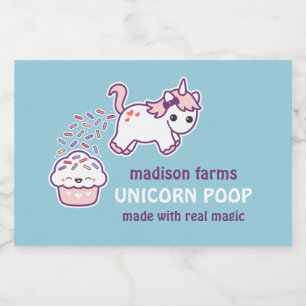 Etiqueta Para Comida Impulso del unicornio