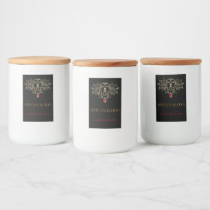 Etiqueta Para Comida Ingredientes de poción de brujería de Halloween