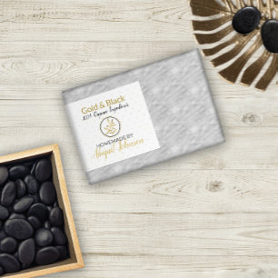 Etiqueta Para Comida Jabón casero de oro y negro hecho a mano   Etiquet