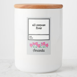 Etiqueta Para Comida Jar esencial de pantry personalizado