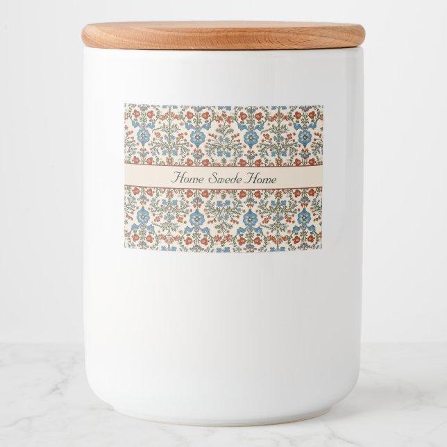 Etiqueta Para Comida Jardín noruego, personalizado (Anverso)