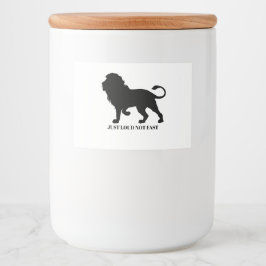 ETIQUETA PARA COMIDA JUST LOUD NOT FAST