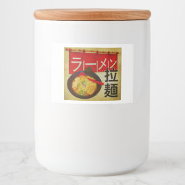 Etiqueta Para Comida Kanji japonés y katakana Ramen