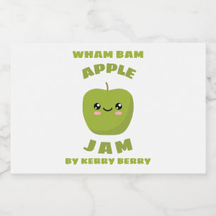 Etiqueta Para Comida Kawaii Apple Jam