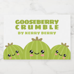 Etiqueta Para Comida Kawaii Gooseberry Crumble