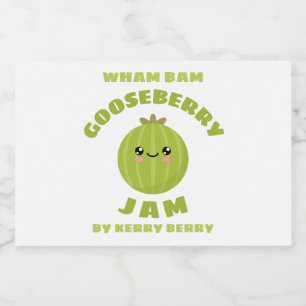 Etiqueta Para Comida Kawaii Gooseberry Jam