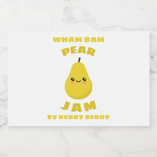 Etiqueta Para Comida Kawaii Pear Jam