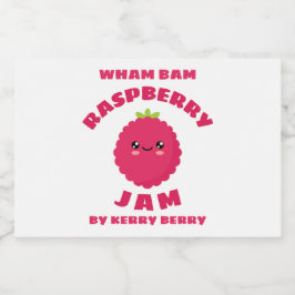 Etiqueta Para Comida Kawaii Raspberry Jam