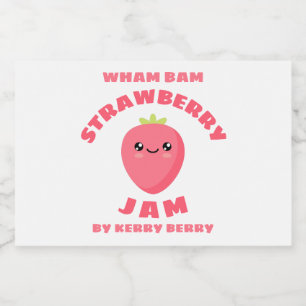 Etiqueta Para Comida Kawaii Strawberry Jam