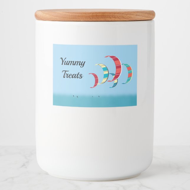 Etiqueta Para Comida Kite Surfing (Anverso)