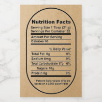 Kraft Negrita Pint Honey Jar Nutrición Hechos Etiq