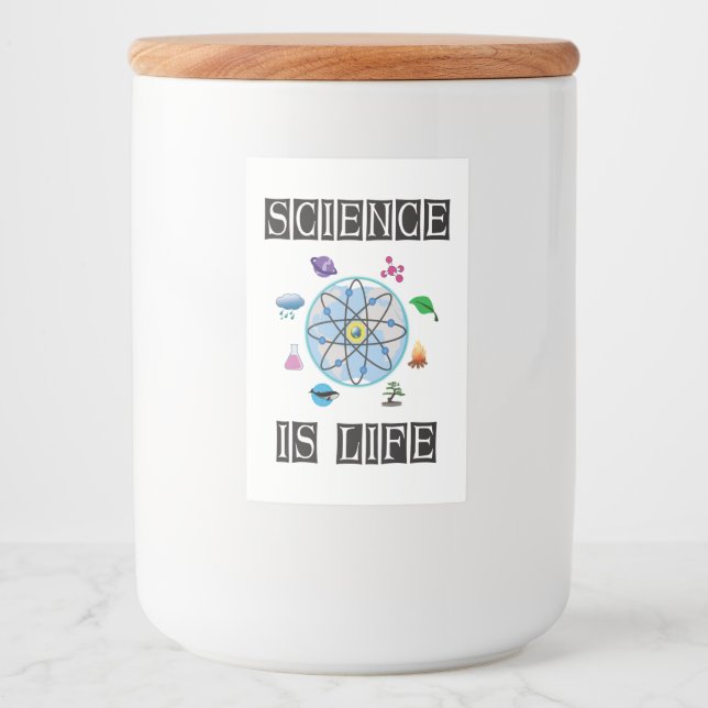 Etiqueta Para Comida La ciencia es la vida (Anverso)