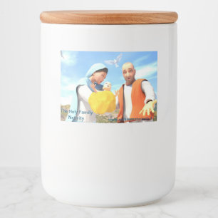 Etiqueta Para Comida La Sagrada Familia - Natividad