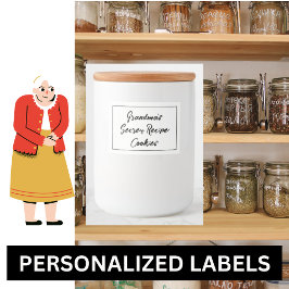 Etiqueta Para Comida Las cookies secretas de la abuela son personalizad