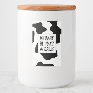 Etiqueta Para Comida Leche de vaca