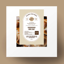 Etiqueta Para Comida Ley de Alquiler de Panadería Beige Moderna