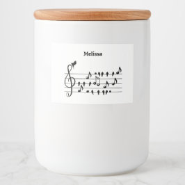 Etiqueta Para Comida Libre como un pájaro, pájaros cantantes actuando c