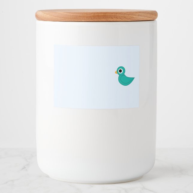 Etiqueta Para Comida Lindo pájaro azul (Anverso)