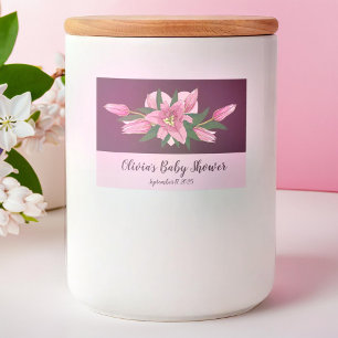 Etiqueta Para Comida Lirio Purple Blooming