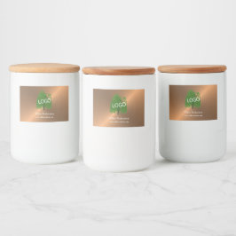 Etiqueta Para Comida Logotipo Comercial Empresa Promocional Cobre