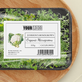 Etiqueta Para Comida Logotipo de personalizado y microvegetales de coli