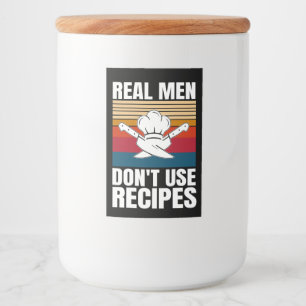 Etiqueta Para Comida Los hombres de verdad no usan recetas - Cocina div