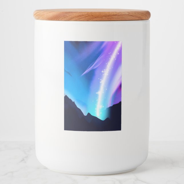 Etiqueta Para Comida Luces boreales (Anverso)
