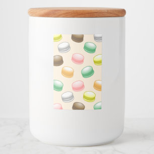 Etiqueta Para Comida Macarons Coloridos y Hermosos