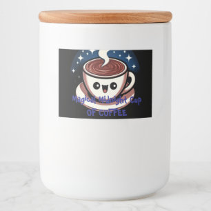 Etiqueta Para Comida Magical Midnight Cup Of Coffee
